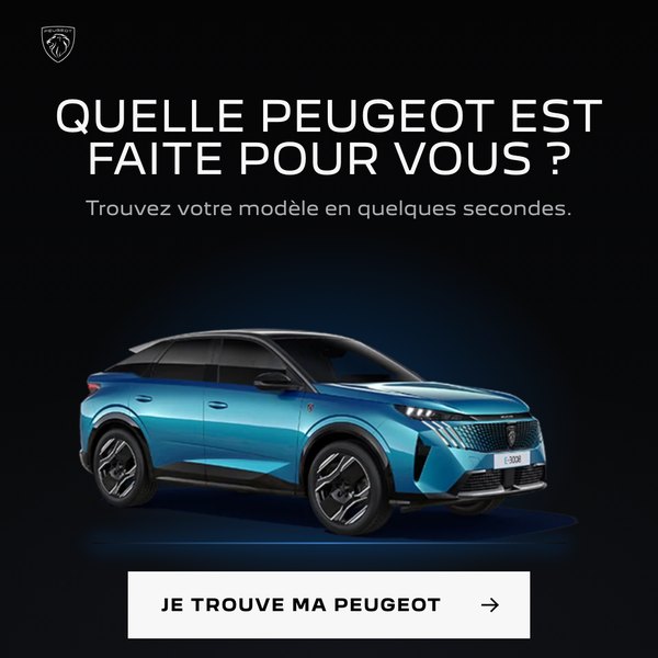 Bannière Peugeot « Mini configurateur Peugeot, format carré »