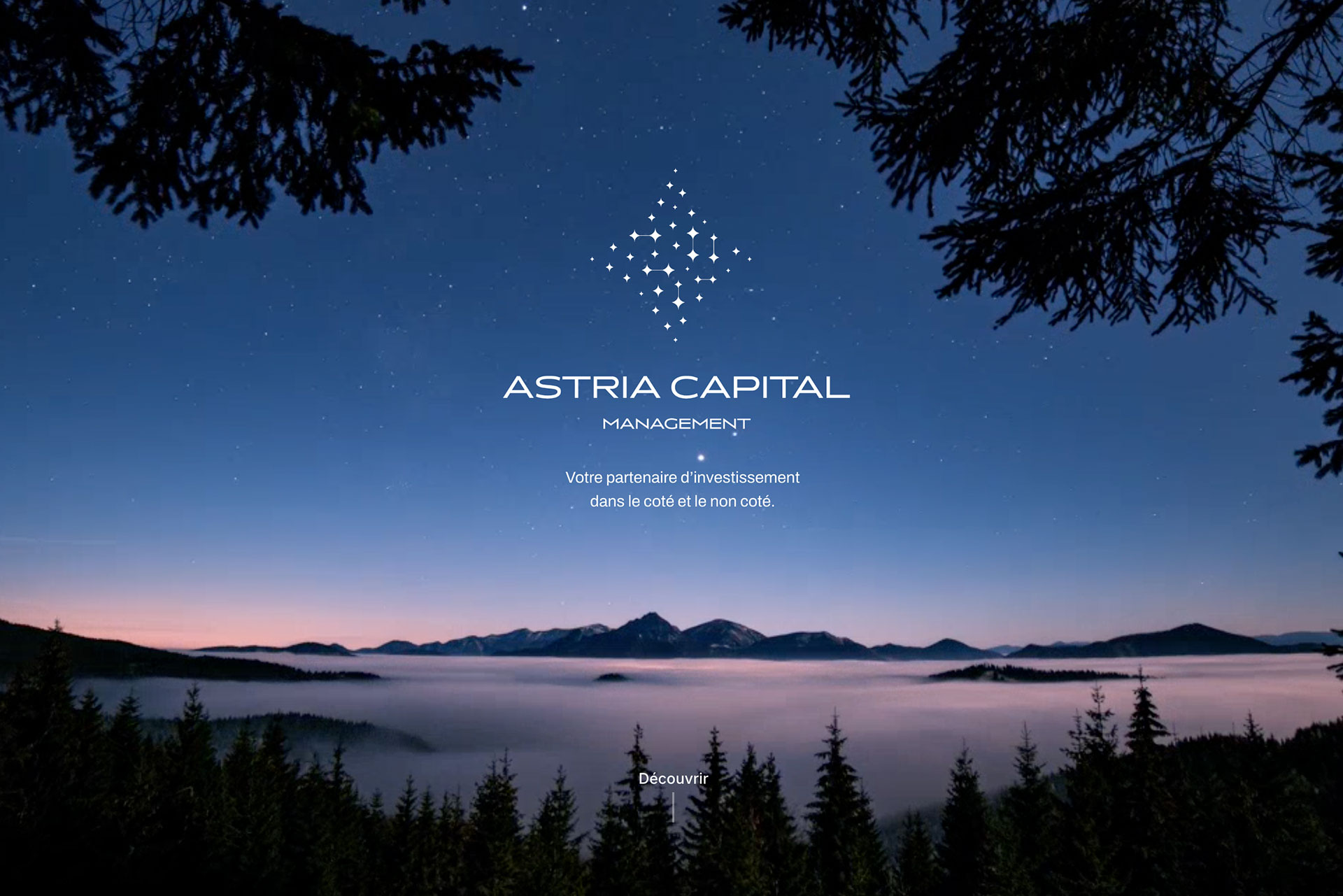Site Astria Capital — réalisation Kokomo