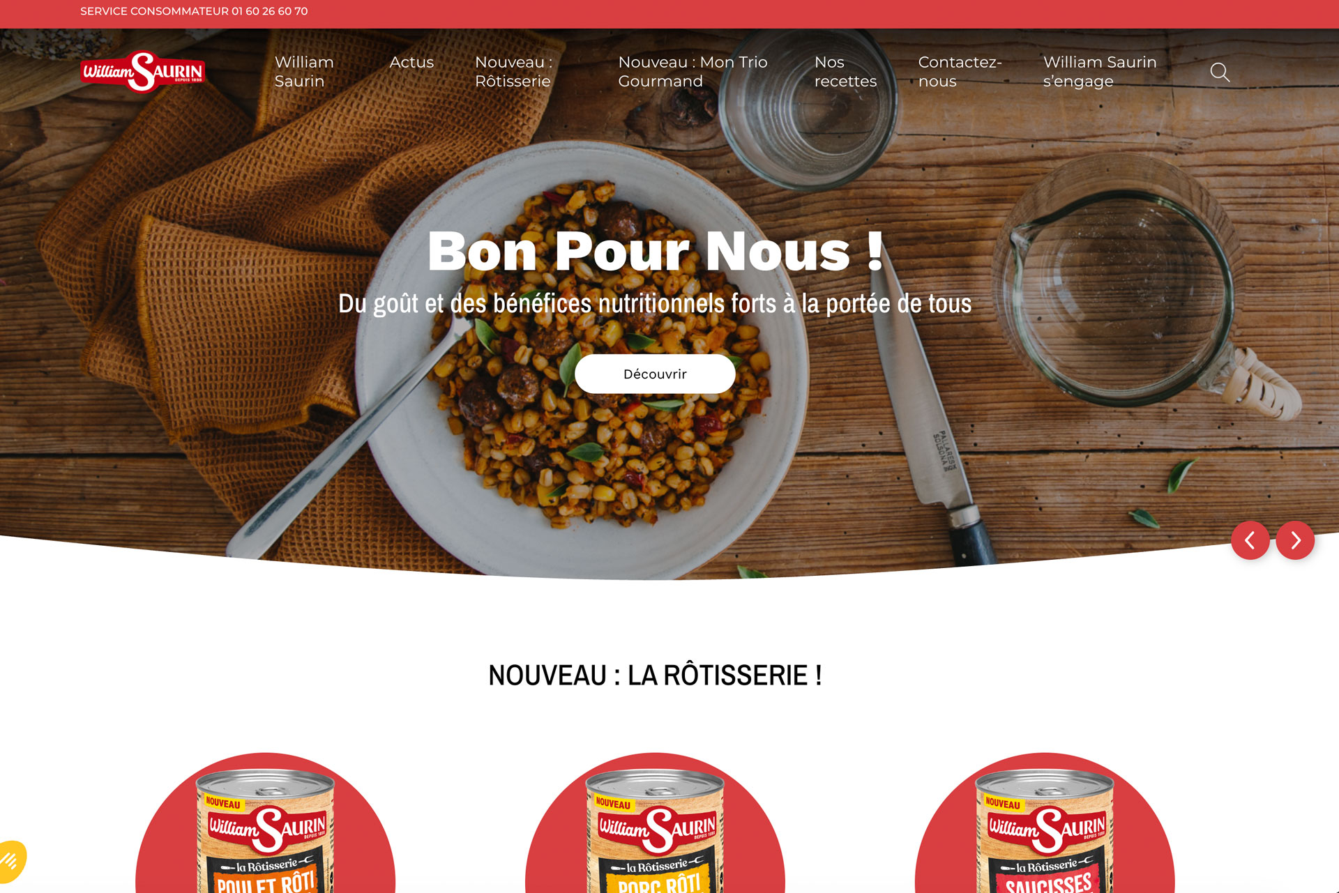 Refonte site William Saurin — réalisation Kokomo